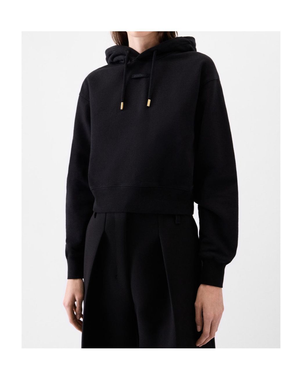 Jacquemus Blue Logo Patch Drawstring Hoodie