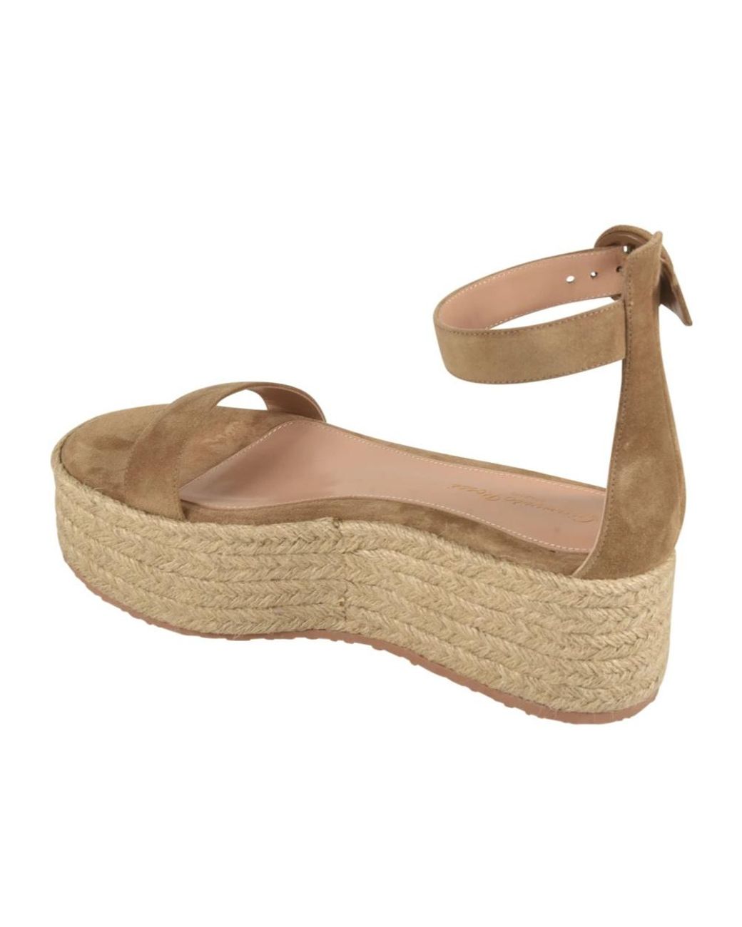 Gianvito Rossi Metallic Seville Open-Toe Espadrilles