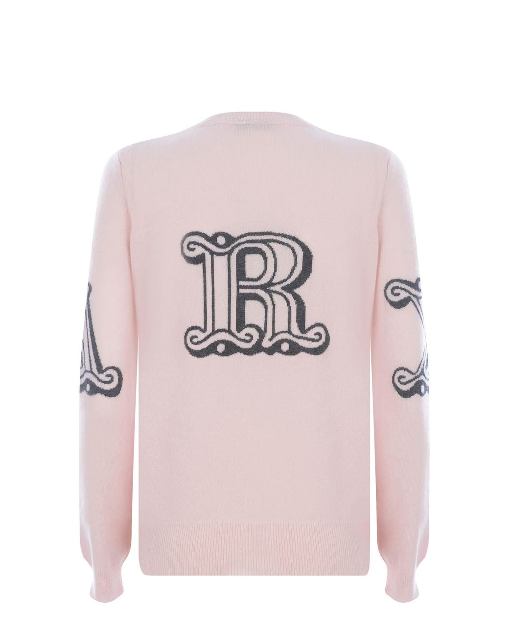 Max Mara Pink Cashmere Logo Pullover