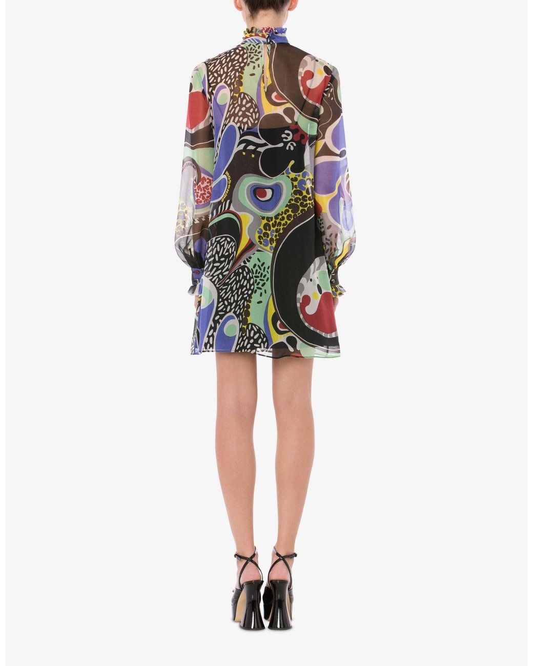 Moschino Blue Long-Sleeved Dress