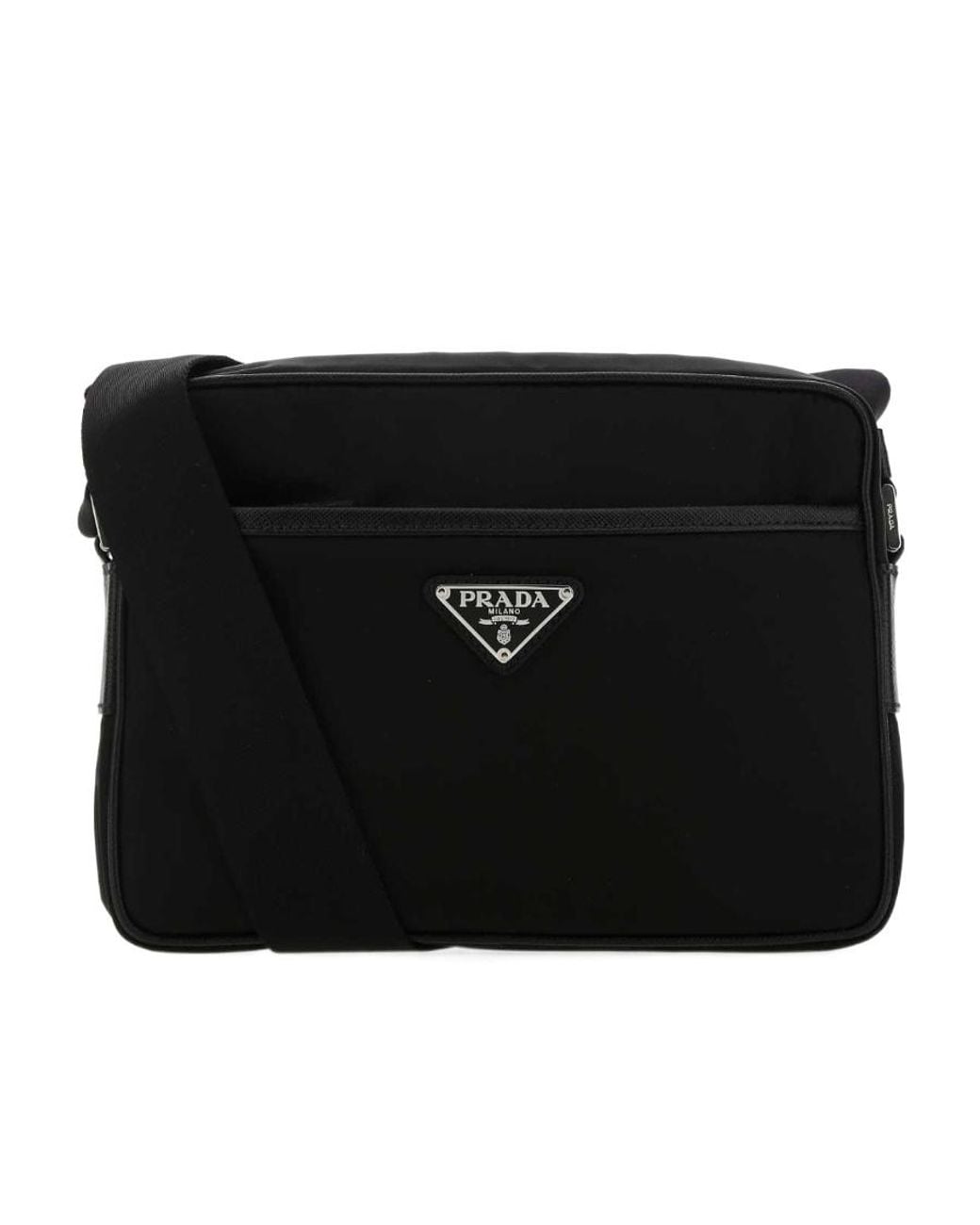 Prada Black Re-Nylon And Saffiano Shoulder Bags for men