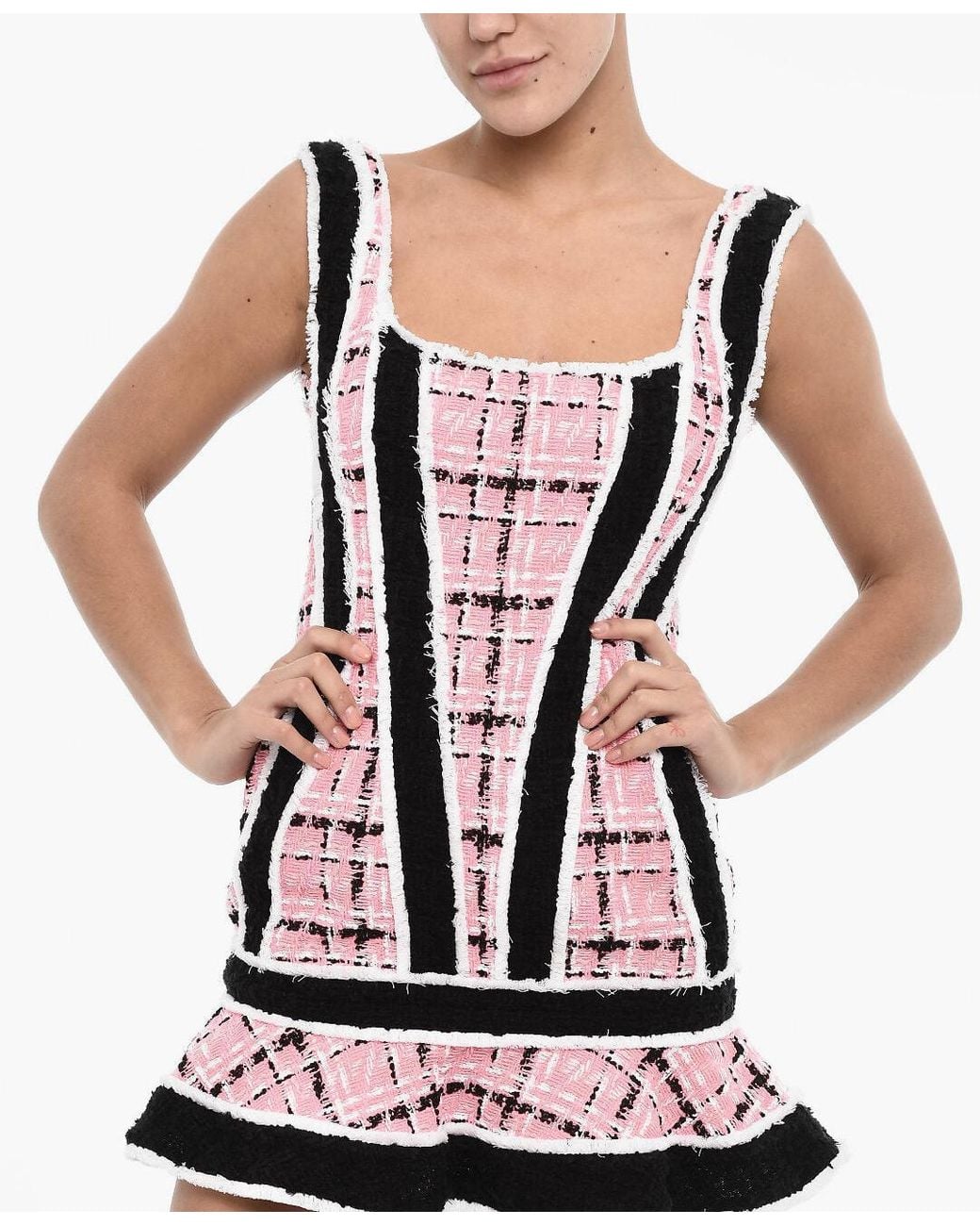 DSquared² Multicolor Mini Dress With Flared Hem