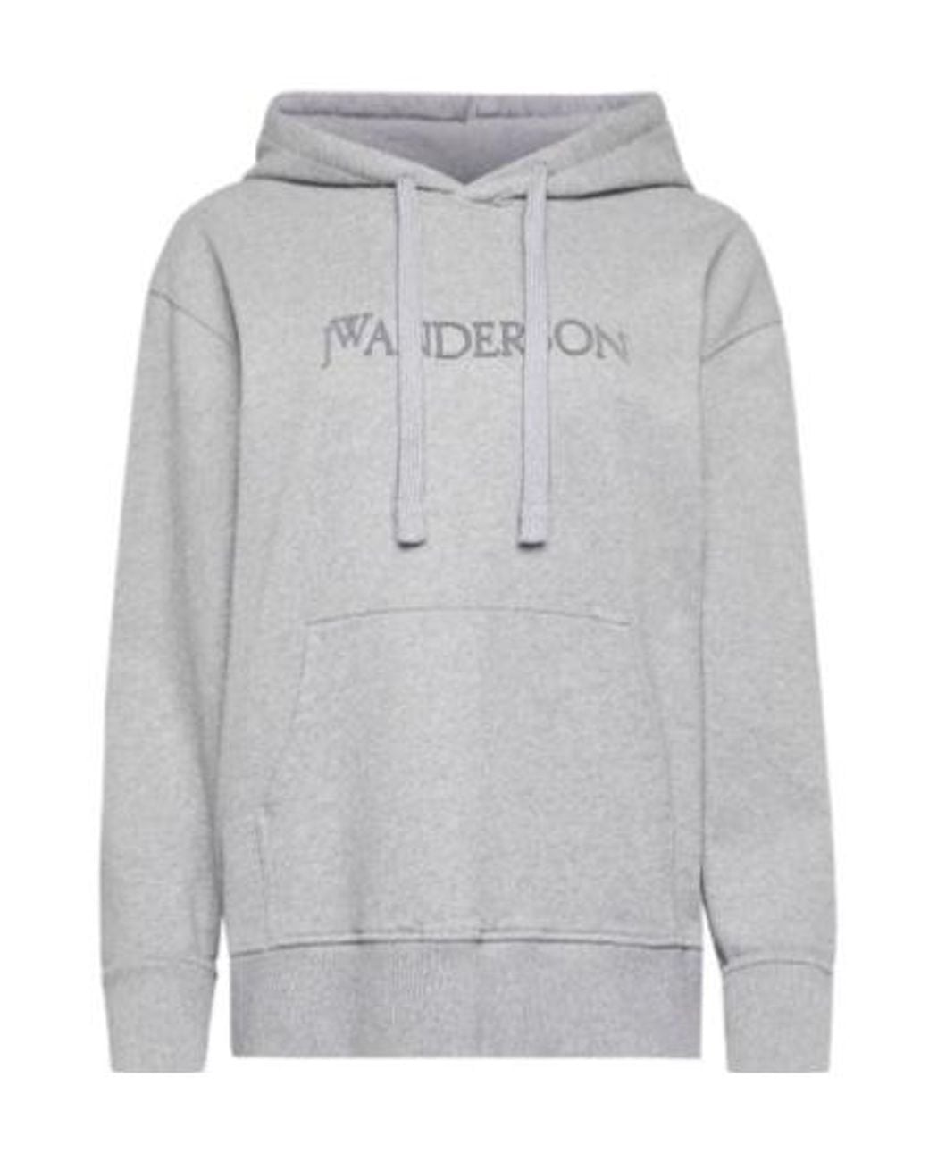 J.W. Anderson Gray Jw Anderson Logo Lettering Drawstring Hoodie
