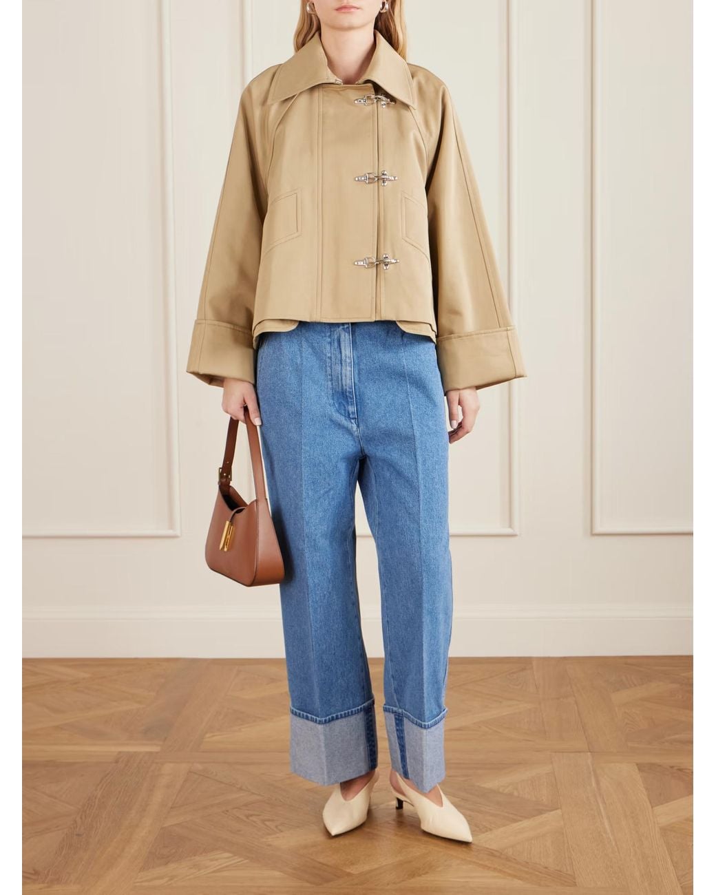Patou Natural Collared Casual Jacket