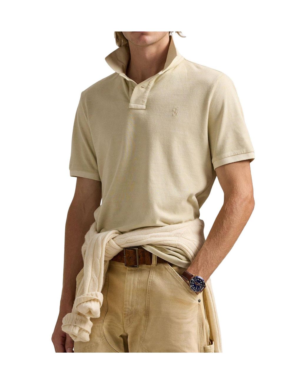 Ralph Lauren Natural Shortsleeve Polo for men