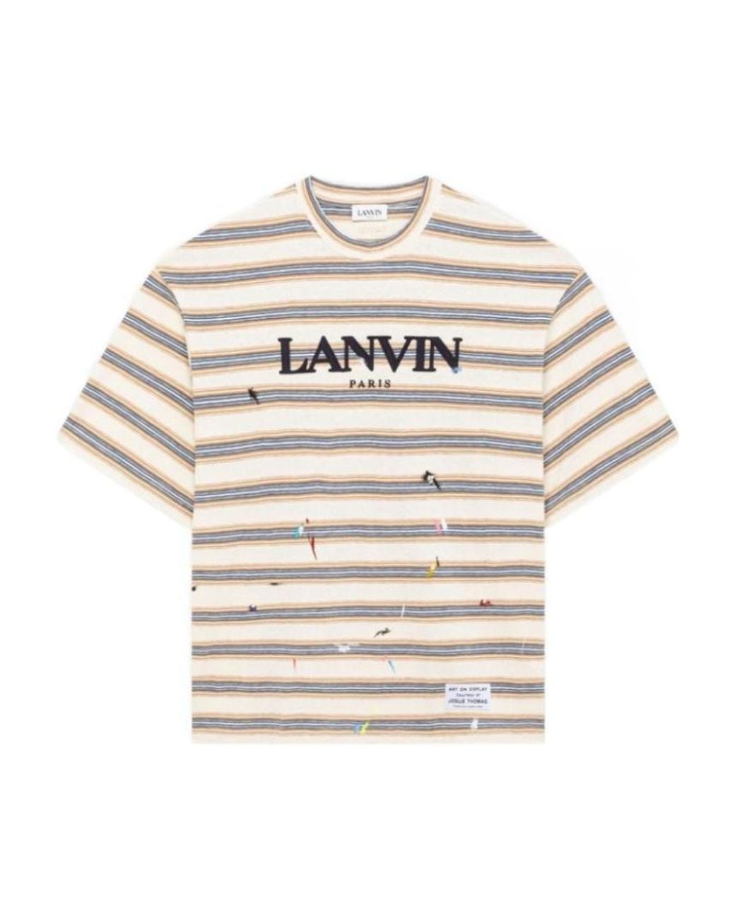 GALLERY DEPT. White X Lanvin Striped Crewneck T-Shirt for men