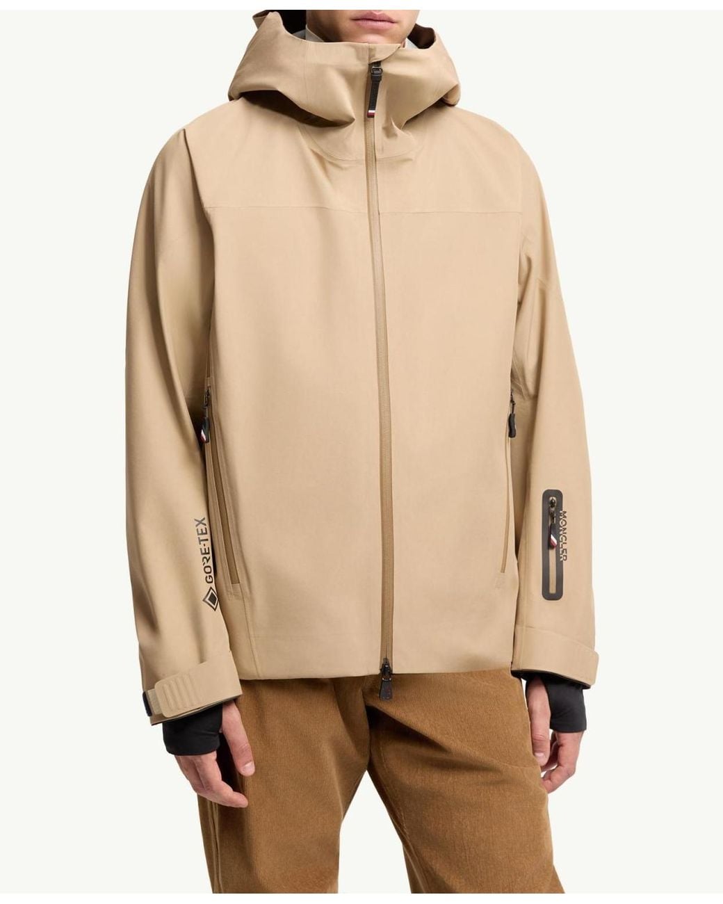 Moncler Natural Hinterburgs Hooded Gore-Tex Ski Shell Jacket for men