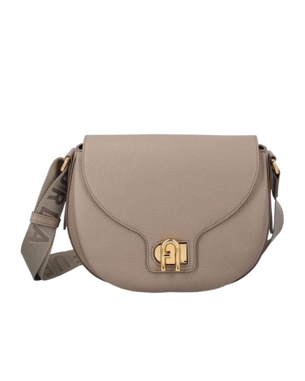 【送料&関税込】Furla Logo Embossed Shoulder Bag Furla Embossed logo shoulder bag in black | EBL0FRIE35000O6000