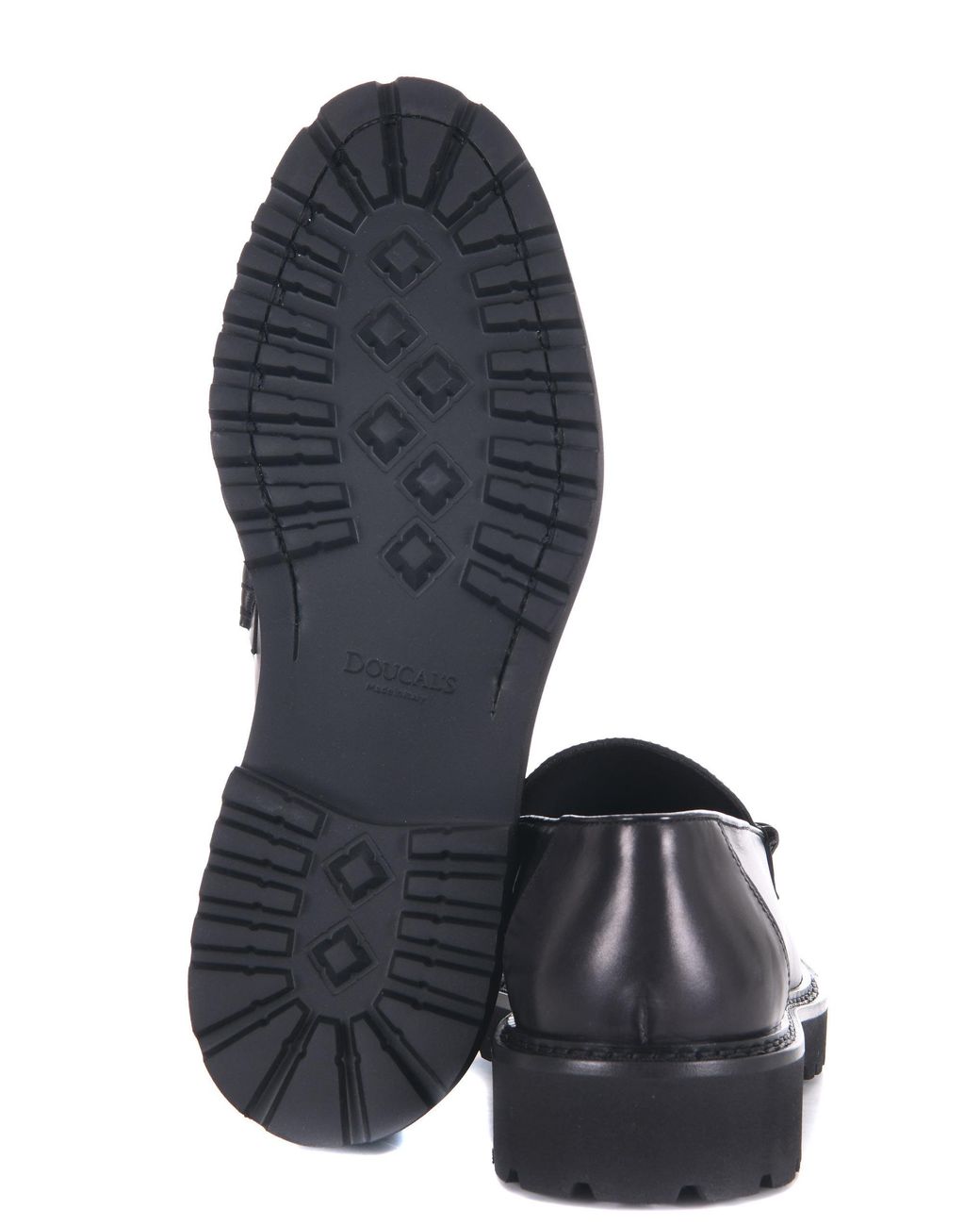 Doucal's Black Penny Slit Loafers for men