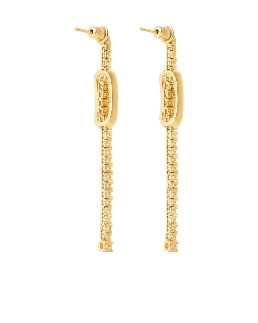 Fendi Metallic Brass Stud Earrings