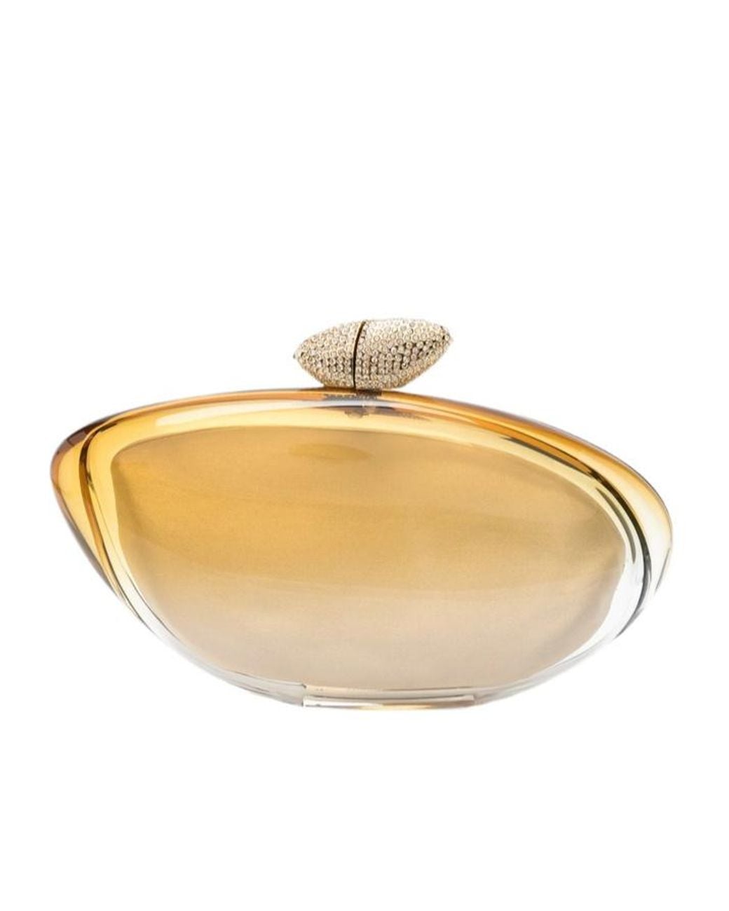 Benedetta Bruzziches Metallic Crystal-Embellished Clutch