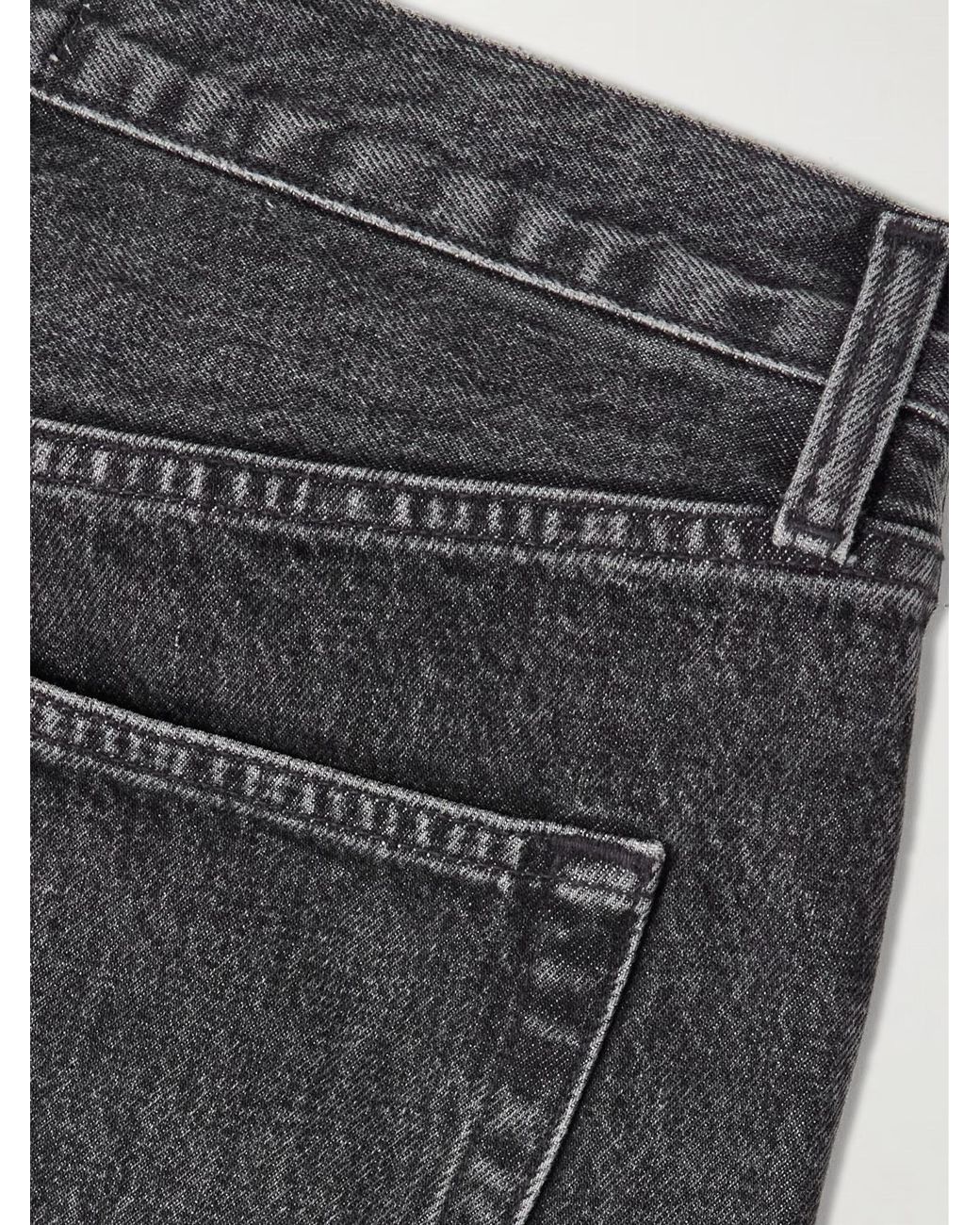 Agolde Gray High Waist Straight Jeans