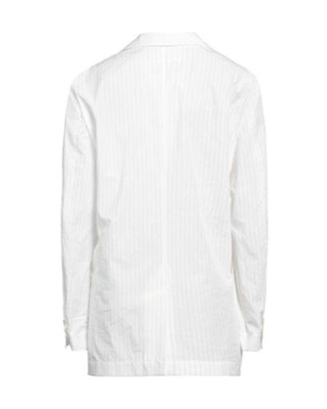 MM6 by Maison Margiela White Double-Breasted Suit Jacket
