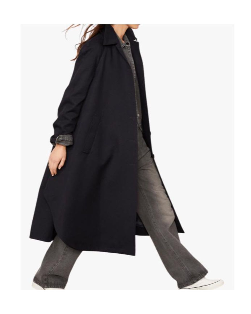 Officine Generale Black Long-Sleeved Coat