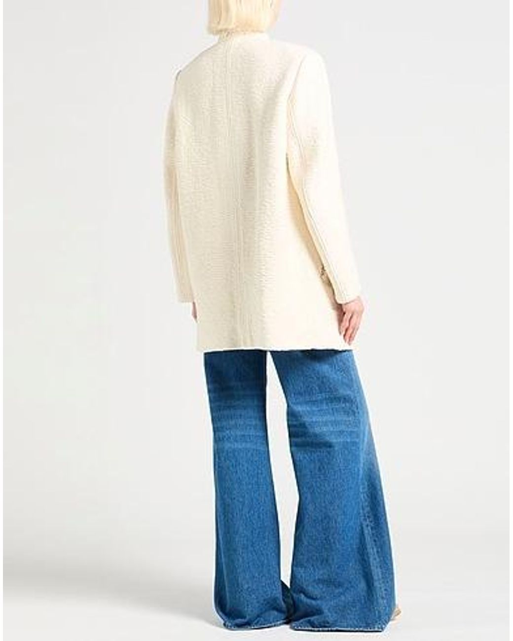 Isabel Marant Natural Single-Breasted Overcoat