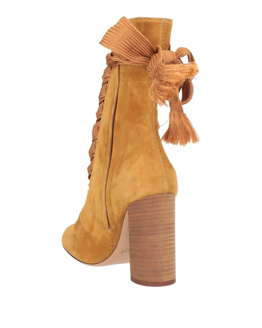 Chloé Brown Minimalist Lace-Up Ankle Boots