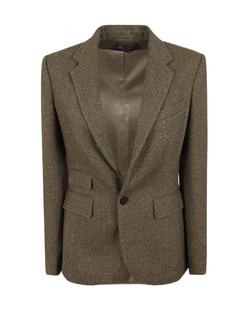 Ralph Lauren Green Parker Single-Breasted Blazer