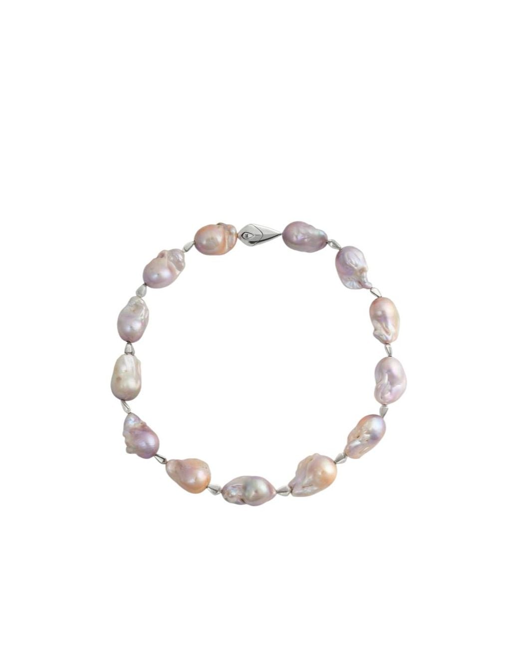 Bottega Veneta Metallic Pearl Necklace