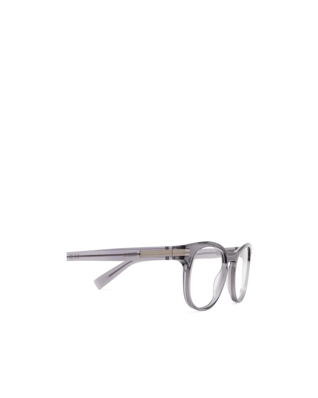 Zegna Metallic Oval Frame Glasses for men
