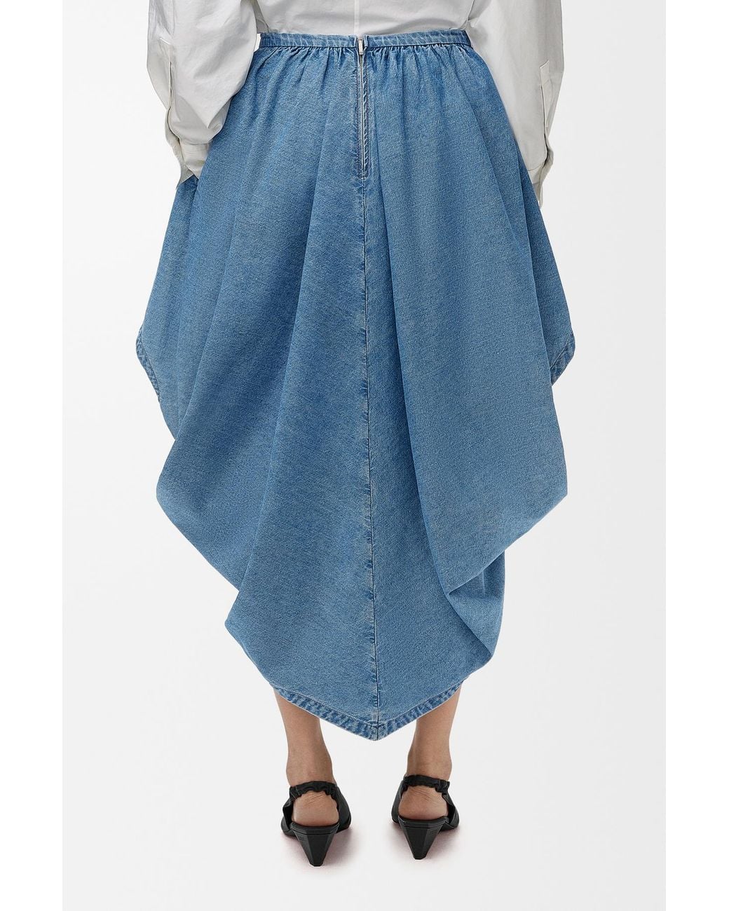 Loewe Blue Irregular Skirt