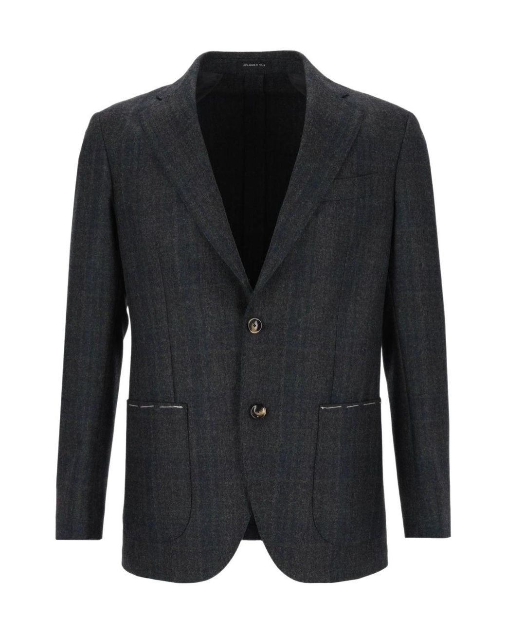 Al Duca D'aosta Black Long-Sleeve Blazer for men
