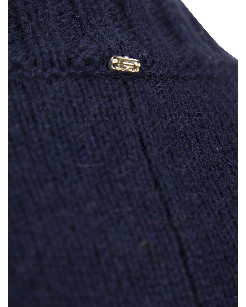 Sportmax Blue Crewneck Long-Sleeved Jumper