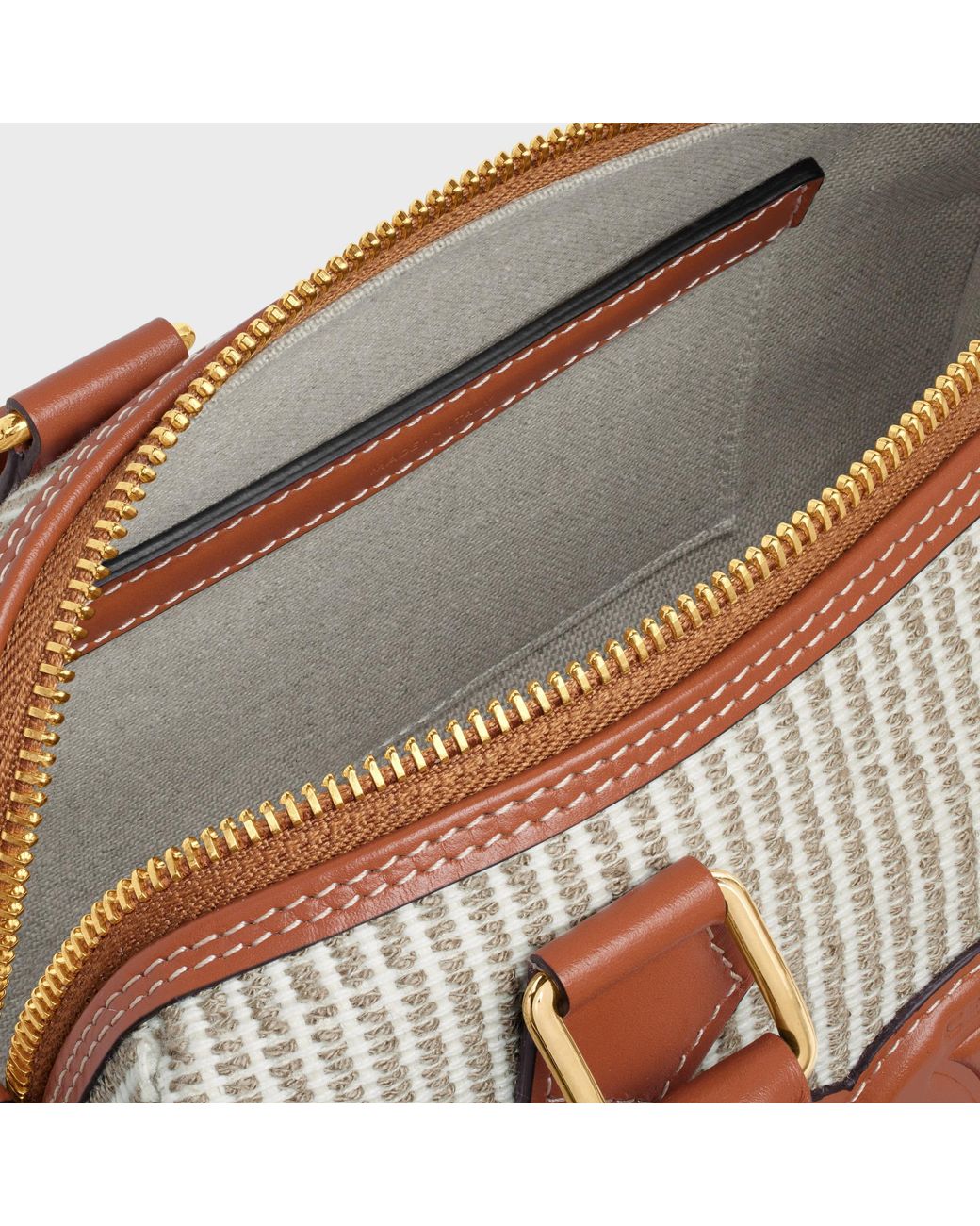 Céline Brown Small Boston Cuir Triomphe