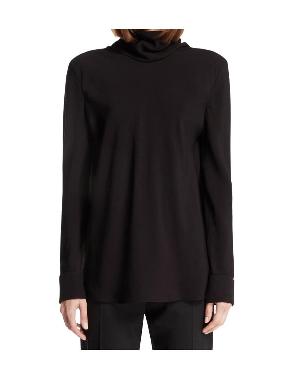 The Row Black Evo Draped Tie Top