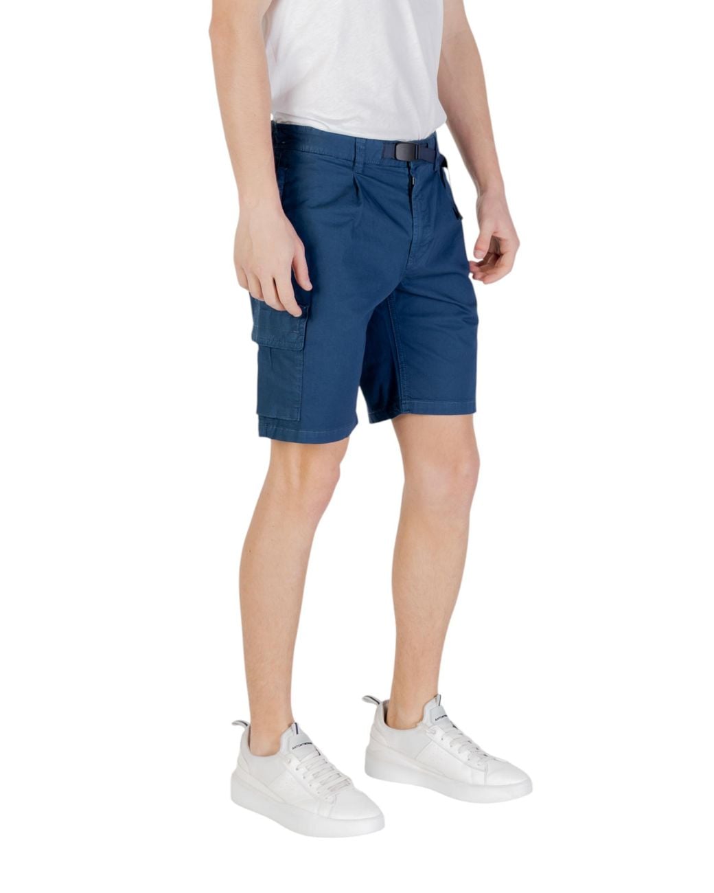 Boss Blue Shorts With Belt Loops for men