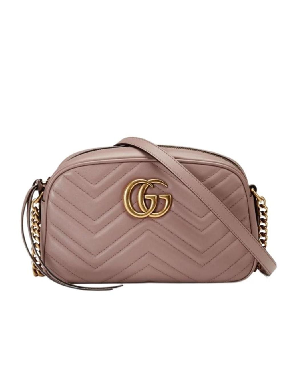 Gucci Brown Gg Marmont Leather Bag