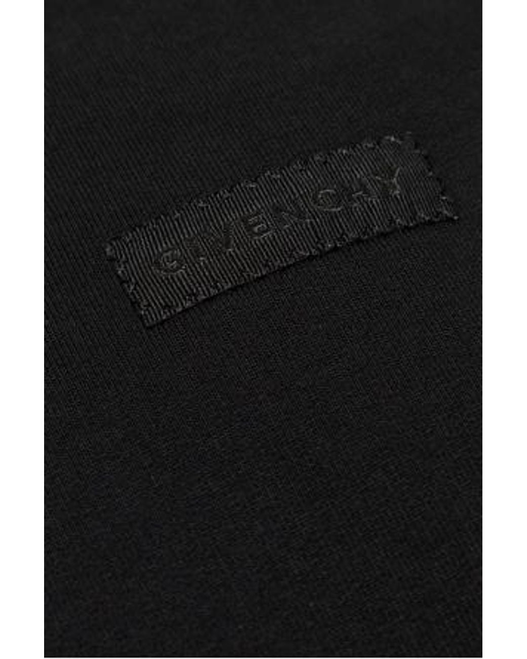 Givenchy Black Logo Patch Crewneck Sweatshirt for men