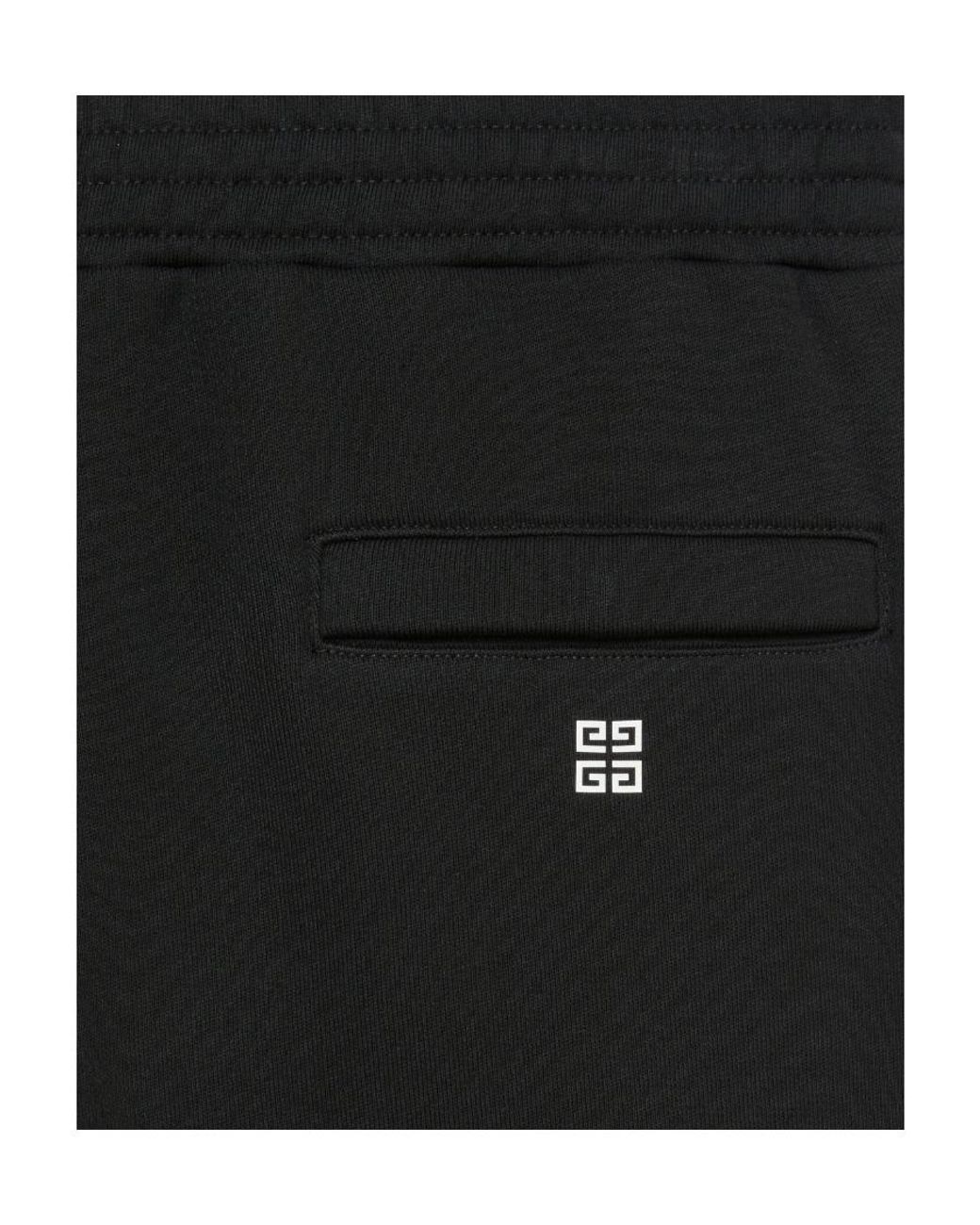 Givenchy Black Logo Printed Rear-Welt Pocketed Track Pants for men