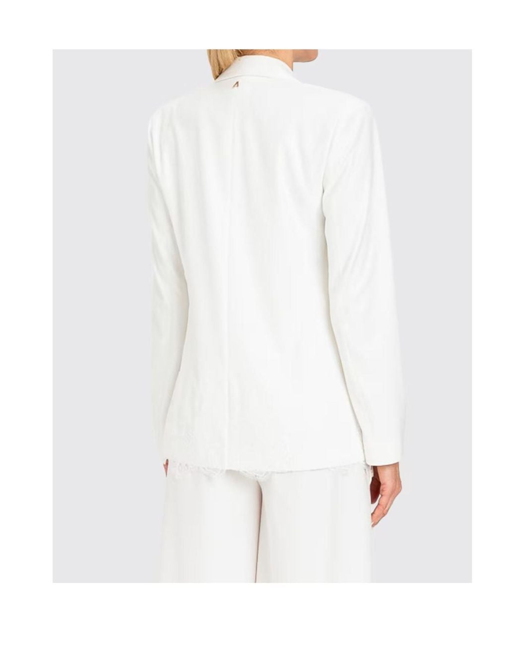 Twinset White Single-Breasted Long-Sleeved Suit Jacket
