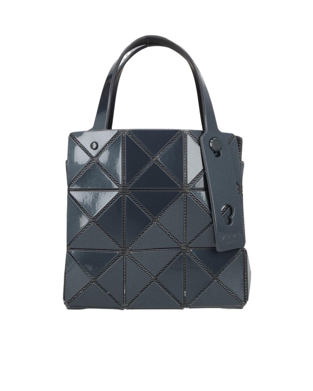 Issey Miyake Blue Geometric-Patterned Handbag