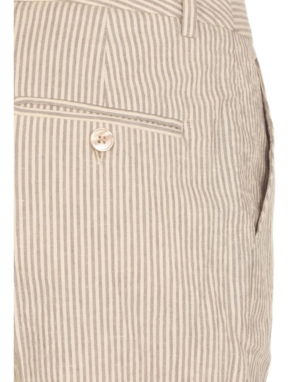 Weekend by Maxmara Natural Striped Casual Pants
