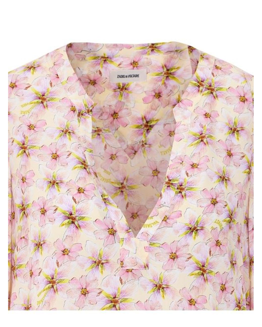 Zadig & Voltaire Pink Flower Printed Top