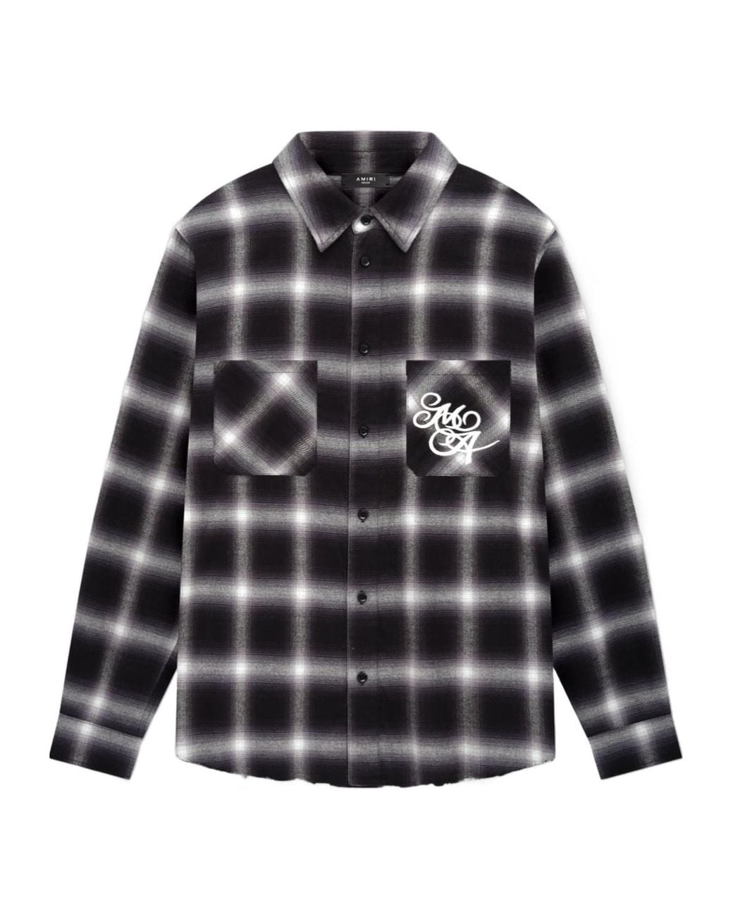 Amiri Black Swirl Flannel Shirt for men