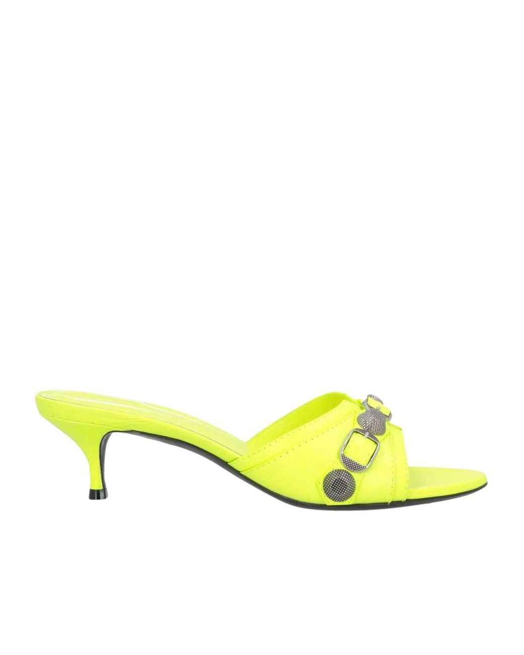 Balenciaga Yellow High-Heel Leather Sandals
