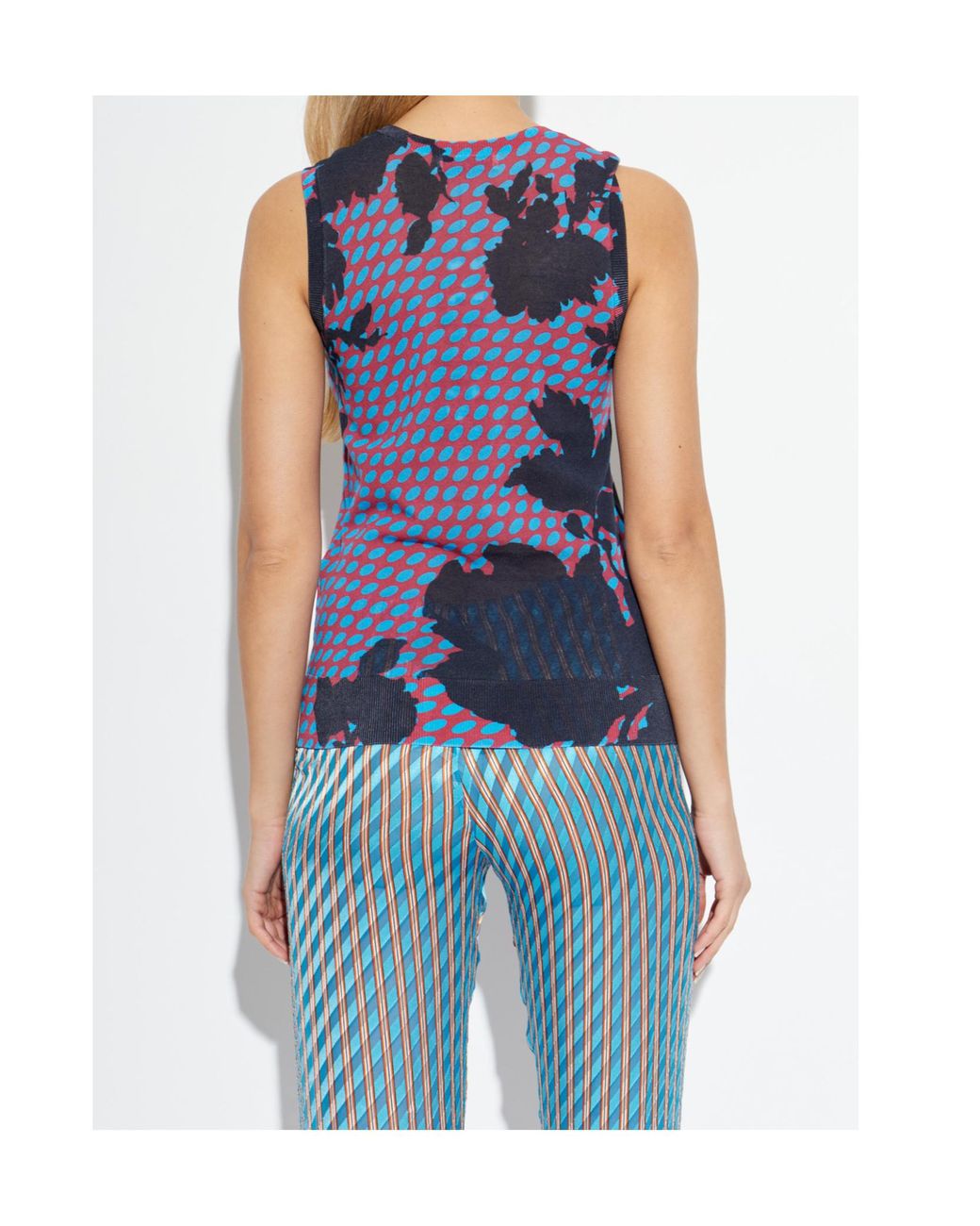 Dries Van Noten Blue Sleeveless Vest