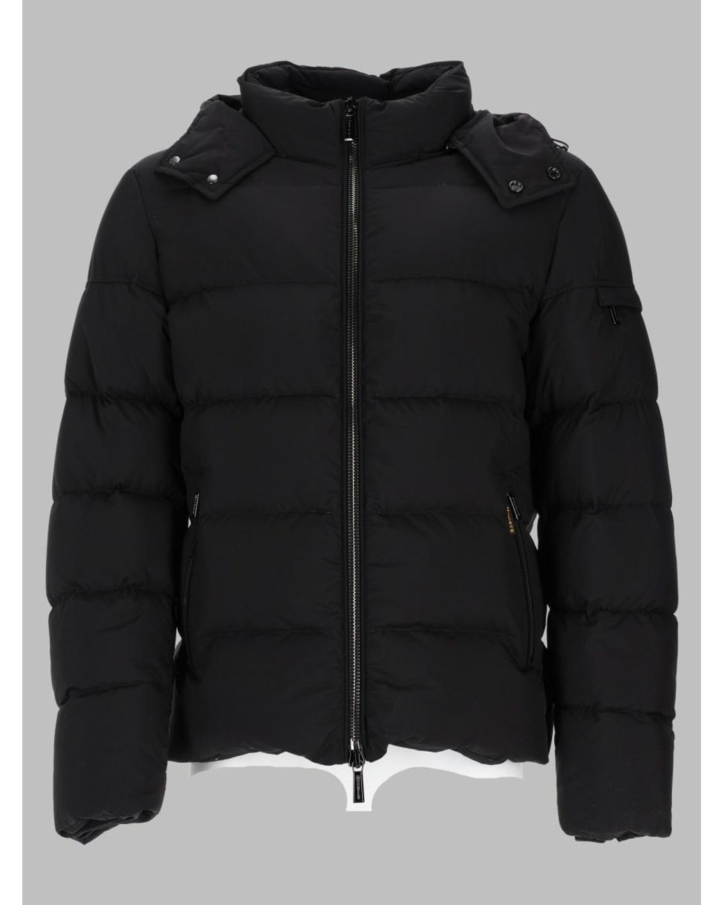 Moorer Black Brett-Sh Quilted Jacket for men