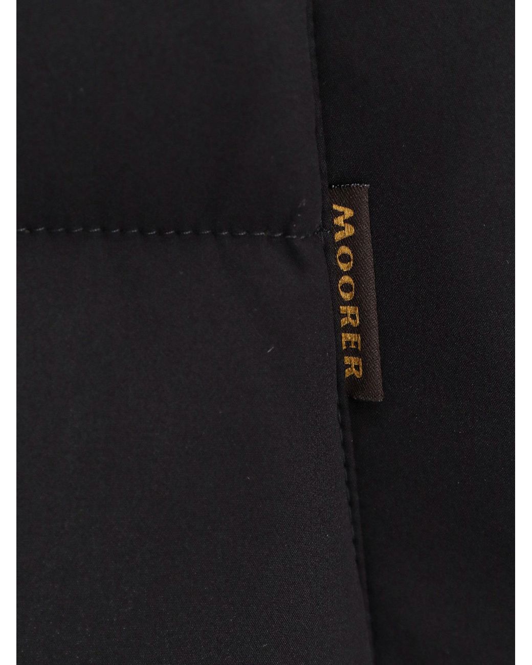 Moorer Black Double-Breasted Puffer Jacket for men