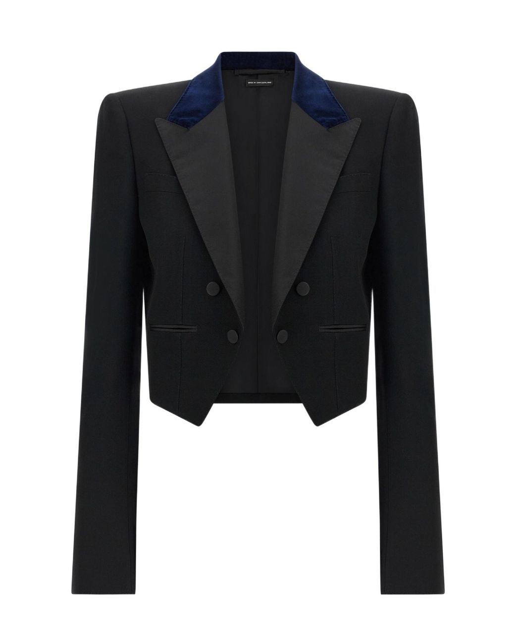 Tom Ford Black Sharp Cropped Blazer