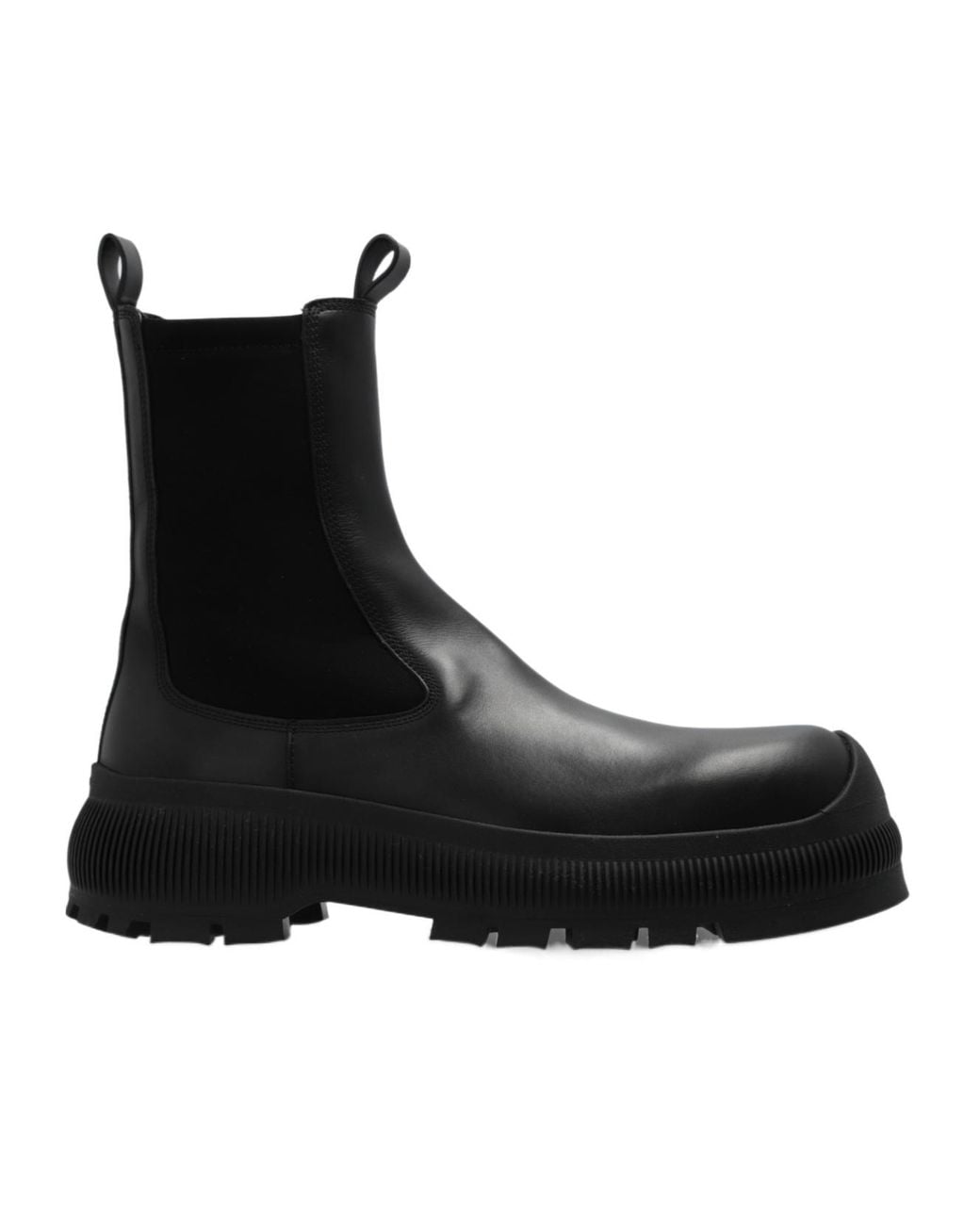 Jil Sander Black Round-Toe Chelsea Boots for men