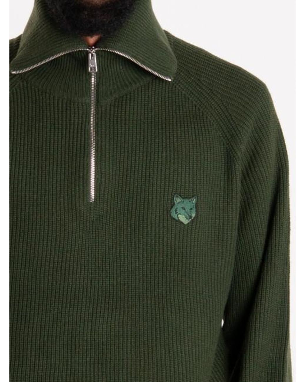 Maison Kitsuné Green Long-Sleeved Sweater for men