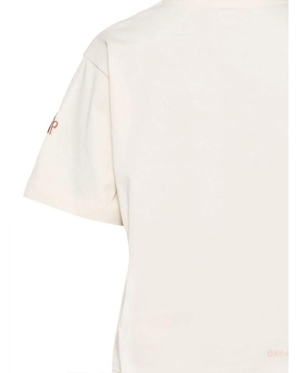 Moncler White Grenoble Logo Printed Crewneck T-Shirt