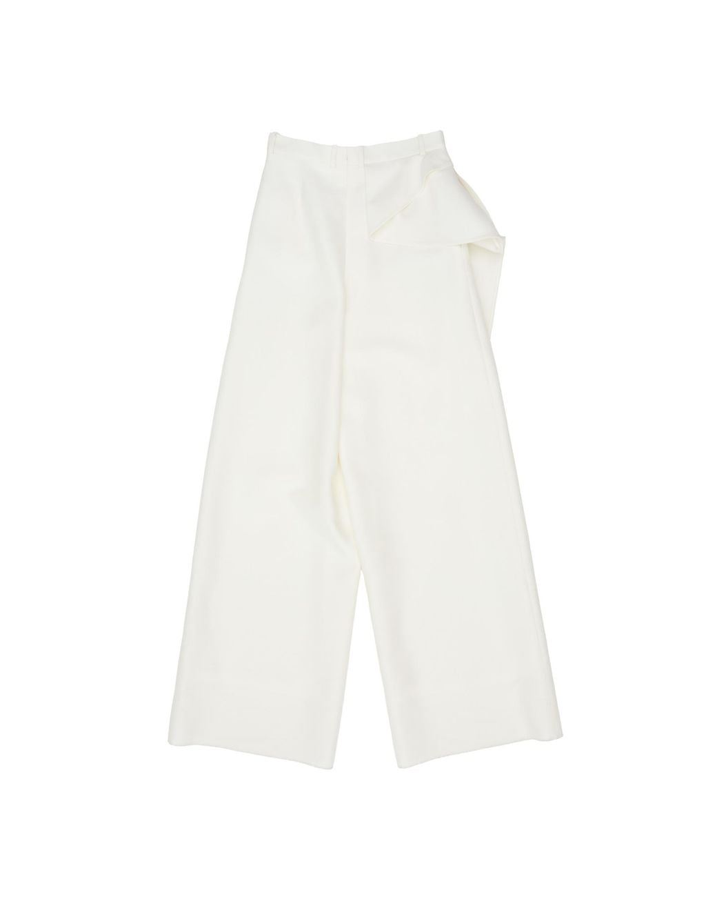 Dior White Draped Regular-Fit Pants