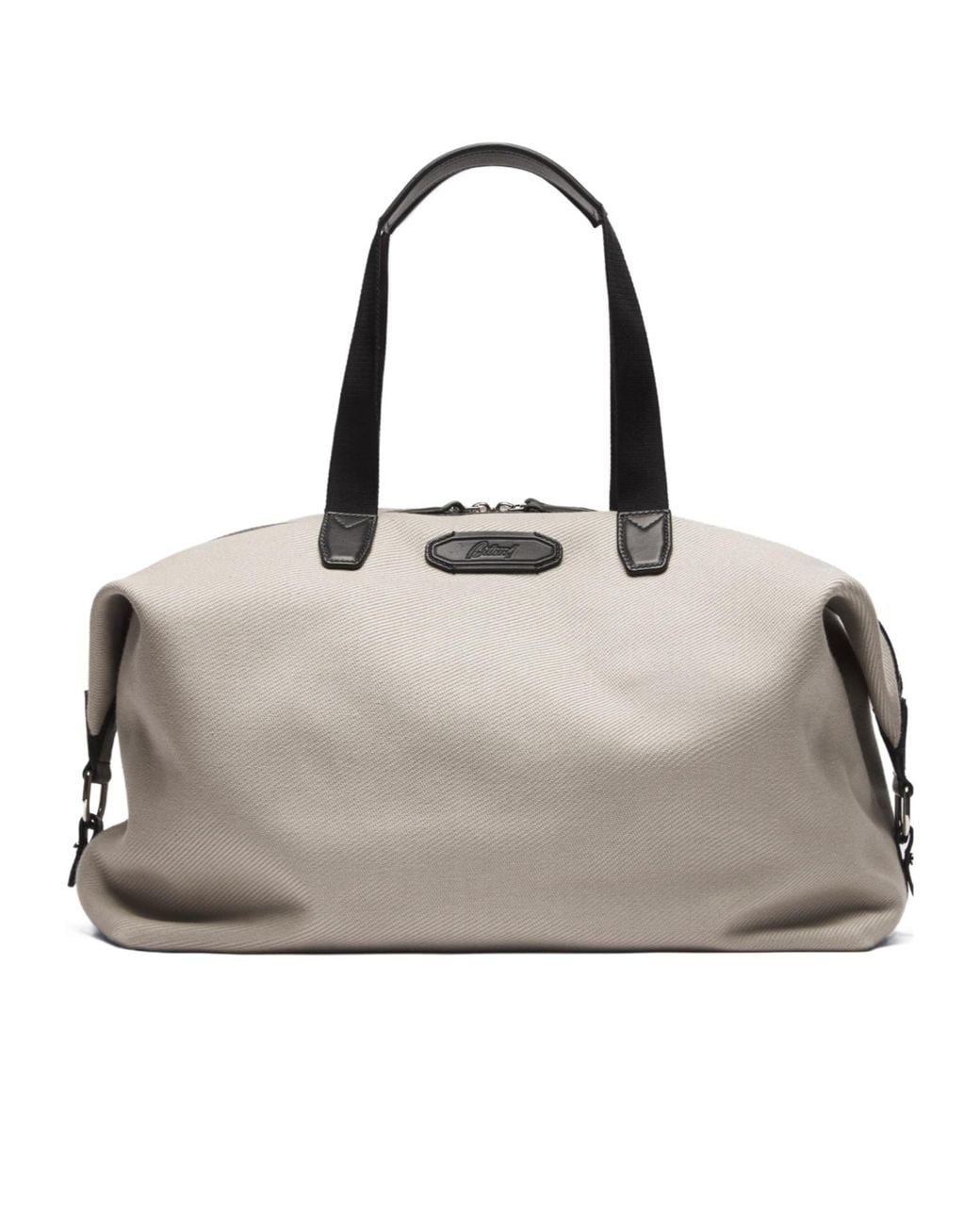 Brioni Gray Ribbed Canvas Via Veneto Duffle Bag for men