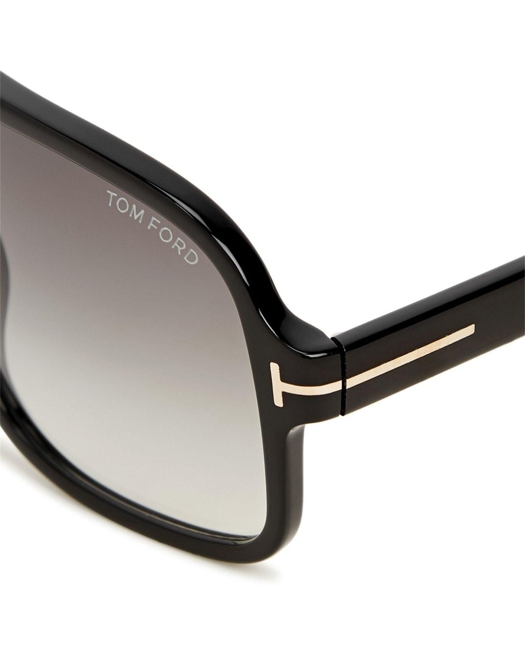 Tom Ford Metallic Double-Beam Large-Square Frame Sunglasses for men