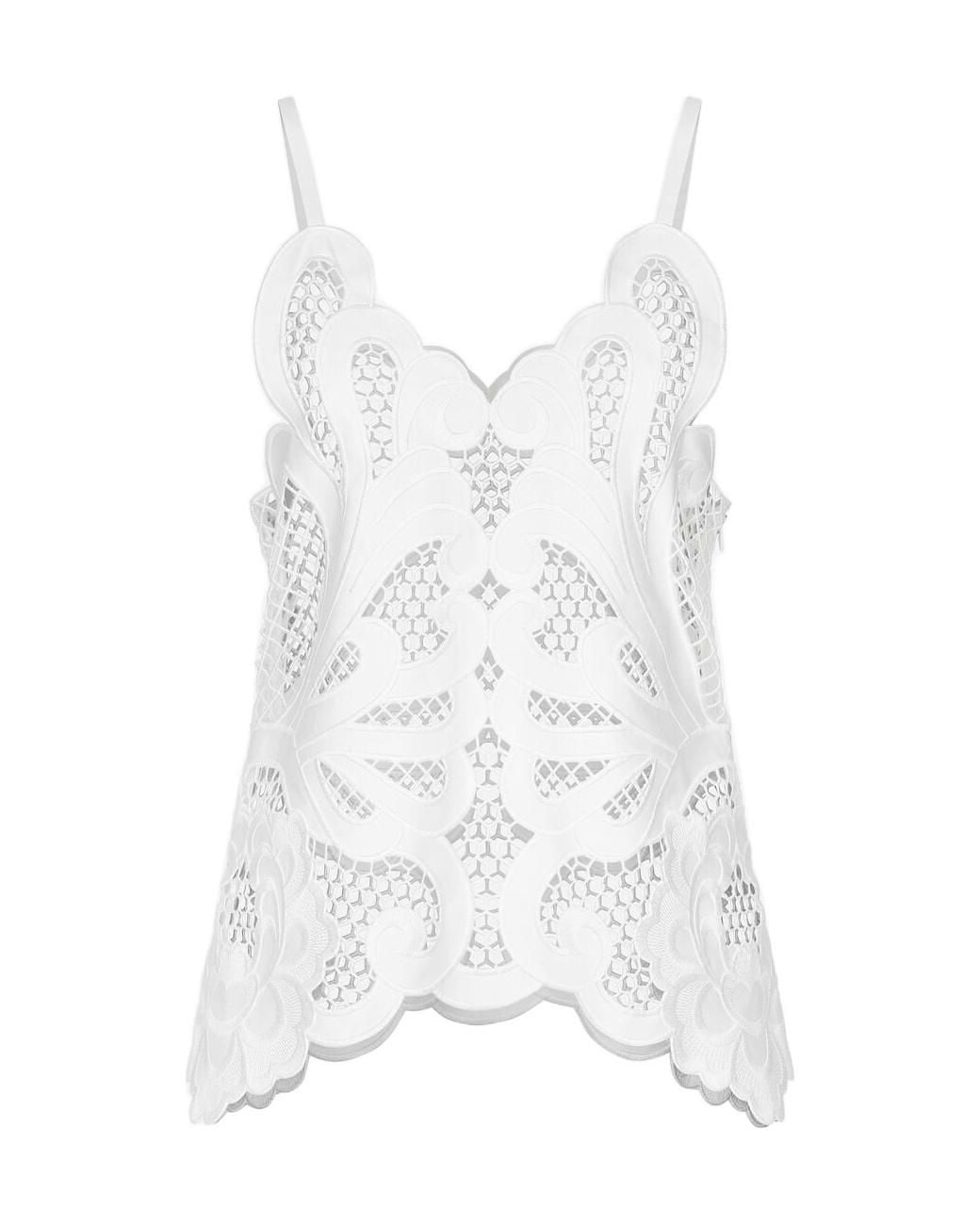 Dolce & Gabbana White Cotton Top With Cut-Out Detailing