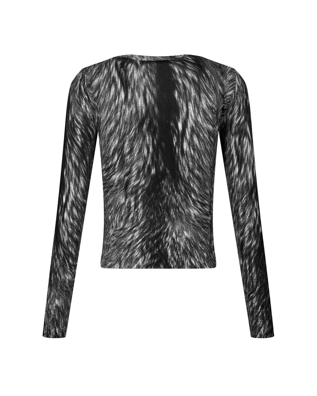 Dolce & Gabbana Black Fur Print Knitwear
